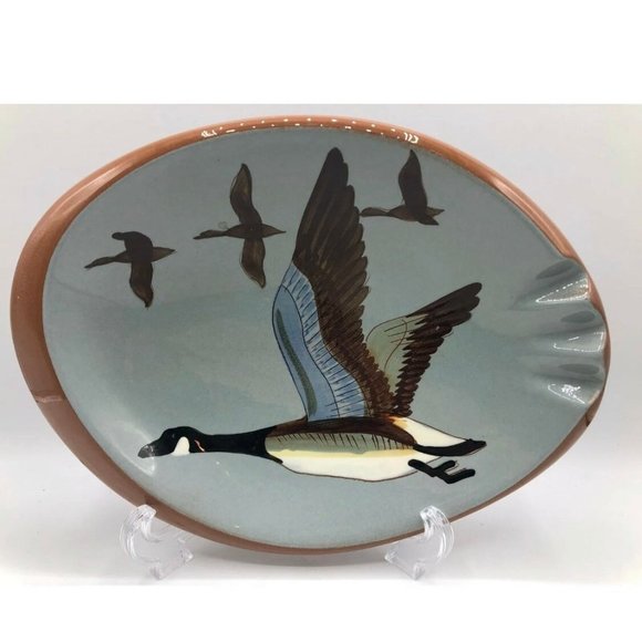 Vintage Stangl Pottery Trenton NJ Canada Goose Large Ash Tray.  8” x 10.5” - Picture 3 of 3